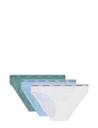 Bikini 3Pk Trusser, Tanga Briefs Blue Calvin Klein