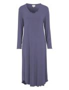 Nightdress Long Sleeve Nattøj Purple Damella Of Sweden