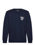 Americana Crew Tops Sweatshirts & Hoodies Sweatshirts Navy Wrangler