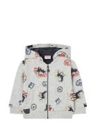 Fleece Jacket Printed Tops Sweatshirts & Hoodies Hoodies Grey Boboli