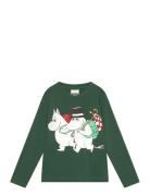 Vandrare Tröja Tops T-shirts Long-sleeved T-Skjorte Green MUMIN