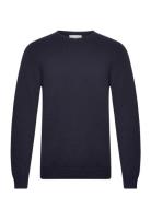 Man Chunky O-Neck Sweater Designers Knitwear Round Necks Navy Davida C...