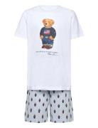 S5-Sleepwear Short Set Pyjamassæt White Ralph Lauren Kids