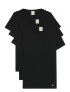 Cotton Tee 3Pk Top Black Calvin Klein