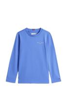 Mini Corp T-Shirt Ls Tops T-shirts Long-sleeved T-Skjorte Blue Tommy H...