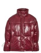 Nmallie Shiny Puffer Noos Foret Jakke Red NOISY MAY