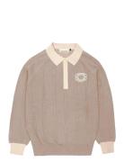 Legacy Knitted Jersey Tops Knitwear Long Sleeve Knitted Polos Beige Pr...