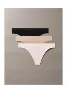 Thong 3 Pk G-streng Undertøj Black Calvin Klein