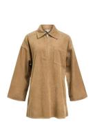 Objalima Oz L/S Shirt Dress 141 Tops Tunics Beige Object