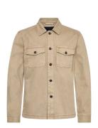 Alain Twill Shirt Jacket Designers Jackets Light Jackets Beige Morris
