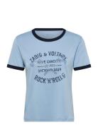 Woos Ico Blason Rdrg Strass Designers T-shirts & Tops Short-sleeved Bl...