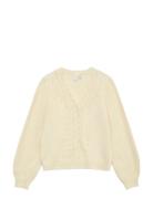 Vmlya Ls V-Neck Cardigan Btq Tops Knitwear Cardigans Cream Vero Moda