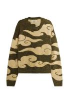 Wbkurt Cloud Crew Tops Knitwear Round Necks Khaki Green Woodbird