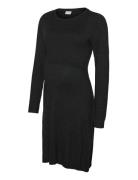 Mlmonica June L/S Abk Dress 2F Kort Kjole Black Mamalicious