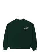 Initial Knit Sweater Tops Knitwear Round Necks Green Prohibited