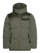 Hooded Puffer Jacket Foret Jakke Khaki Green Scotch & Soda
