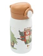 Water Bottle - Small - Tiger Home Meal Time White Fabelab