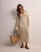 Object Collectors Item - Beige - Objbibi Sli Ls Knit Dress E Ss Fair