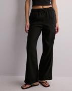 Only - Sort - Onlcaro Mw Linen Bl Pull-Up Pant Cc