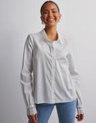 Vero Moda - Hvid - Vmconnie Ls Crochet Shirt- Wed