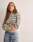 JDY - Mønstret - Jdysigrid Life L/S Oneck Puffdot Pu