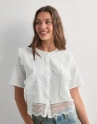 Pieces - Hvid - Pcsiminna Ss Top Wvn