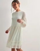 Only - Hvid - Onlnaja L/S Baloon Dress Cs Jrs