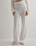 Pieces - Hvid - Pcmanilla Hw Wide Pants Mm Jrs