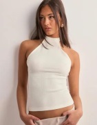 Nelly - Hvid - High Neck Structure Top