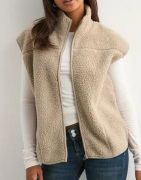 Pieces - Beige - Pcsadia Teddy Vest Noos Bc