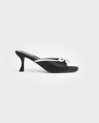 Nelly - Sort - Open Toe Mule Heel