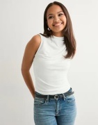 Pieces - Hvid - Pcmadison Sl Draped Top Noos Bc