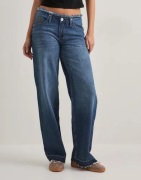Nelly - Blå - No Waist Loose Jeans