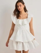 Malina - Hvid - Tracy Off Shoulder Lace Mini Dress