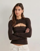 Nelly - Brun - Soft Lace Bolero Tube Top
