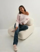 Nelly - Pink - Wide Neck Knit Sweater