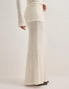 Nelly - Hvid - Luxe Texture Maxi Skirt