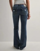 True Religion - Blå - Becca Mid Rise Boot Cut Flap