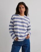 Pieces - Ternet/Stribet - Pcmila Ls Loose Tee Jrs Noos Bc