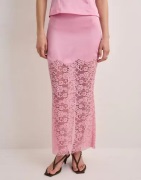 Nelly - Pink - Satin Lace Skirt