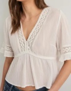 Nelly - Hvid - Sweet Detail Blouse