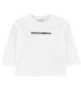 Dolce & Gabbana Bluse - Hvid m. Logo