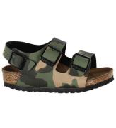 Birkenstock Sandaler - Milano Kinder - Desert Soil/Camo Khaki