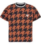 Hummel T-shirt - HMLChick - Navy/Orange m. Tern