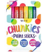 Ooly Jumbo Tuscher - Chunkies Paint Sticks - 12 stk - Multifarve