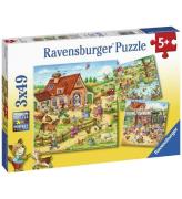 Ravensburger Puslespil - 3x49 Brikker - Animal Vacation