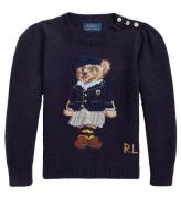 Polo Ralph Lauren Bluse - Strik - Andover ll - Navy m. Bamse