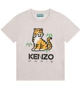 Kenzo T-shirt - GrÃ¥meleret m. Tiger