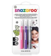 Snazaroo Ansigtsmaling - Penselmaling - 3 Stk. - Pink/Lilla/SÃ¸lv