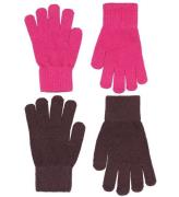 CeLaVi Handsker - Uld/Nylon - 2-pak - Pink/MÃ¸rkelilla